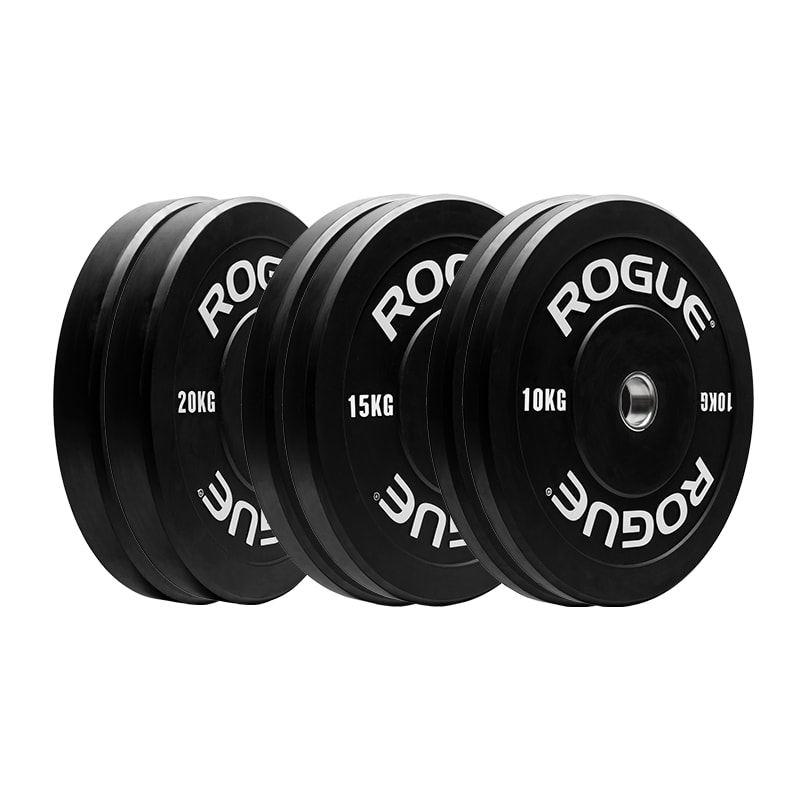 Rogue Echo 90 kg set with two each of 10, 15 and 20 kg bumper plates